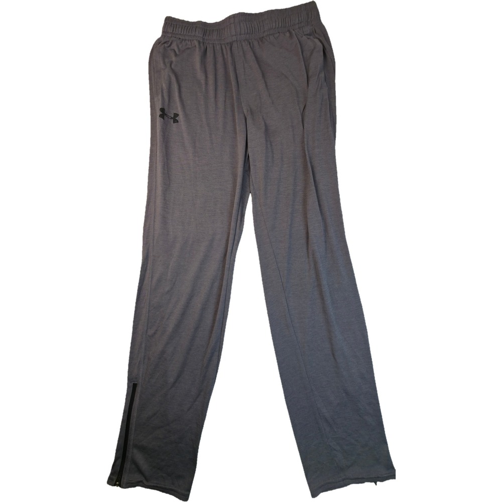 Under Armour Pants Mens L Gray Ankle Zip Athletic Sweatpants